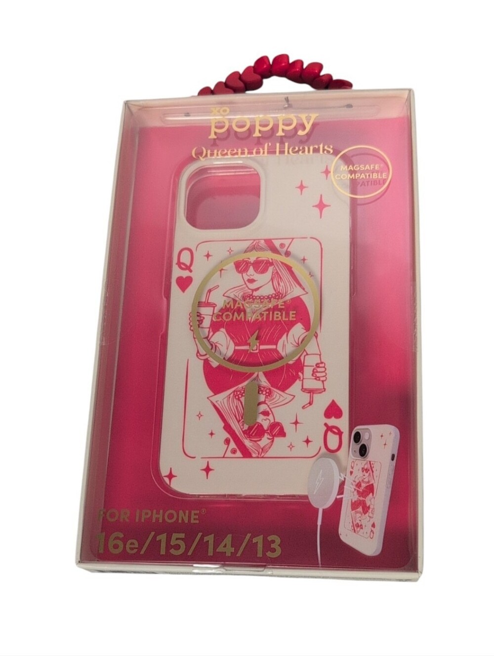 XO Poppy Queen of Hearts iPhone 16e/15/14/13 Phone Case